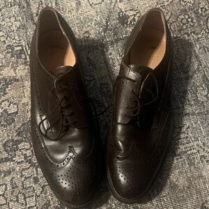 Men’s dark brown wing tip dress shoe - J Crew size 13